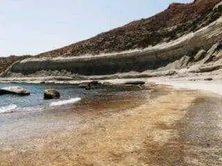 The scenic rocky coastline and clay cliffs near Qbajjar Bay, a popular walking spot just outside Marsalforn.