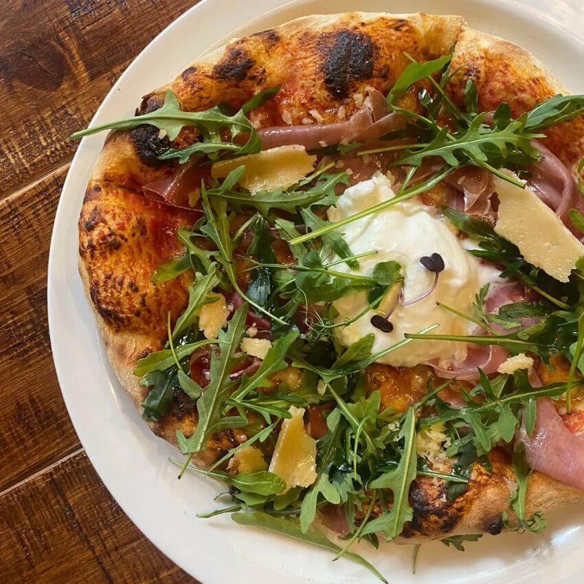 Parma Rocket Pizza for Lunch at Front