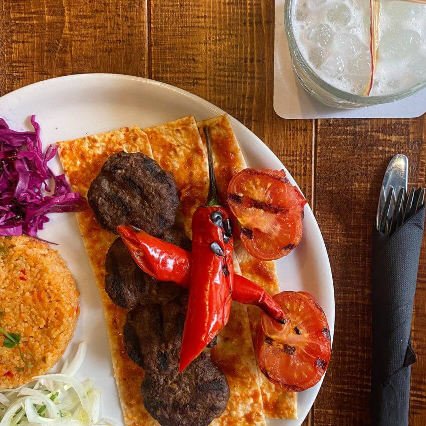Beef Kofta for Lunch at Front