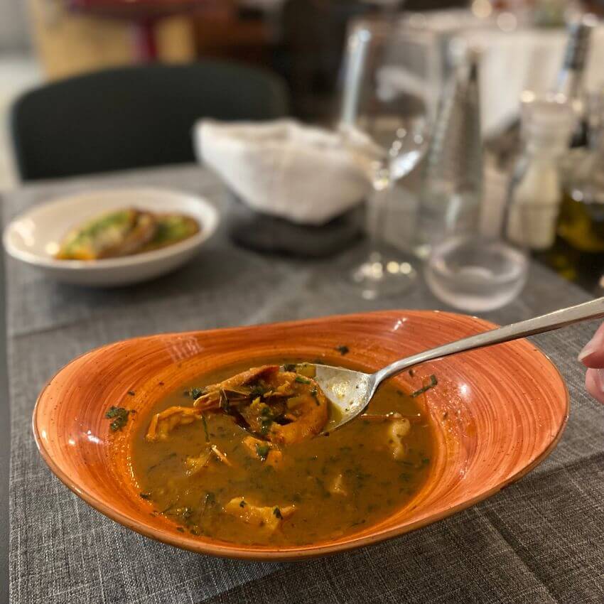 Signature Fish Soup at Vini e Capricci