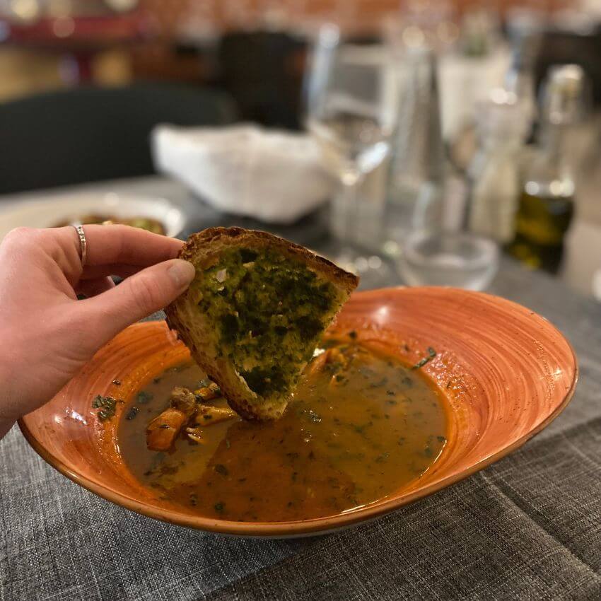 Signature Fish Soup at Vini e Capricci